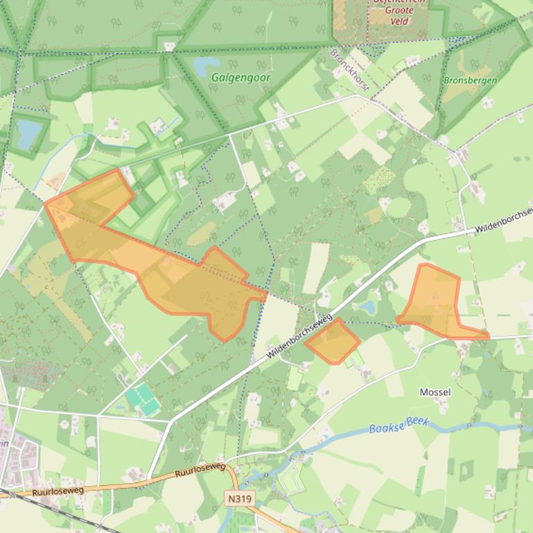 Kaart van postcodegebied 7251JJ.
