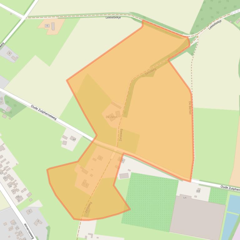 Kaart van postcodegebied 7251JR.