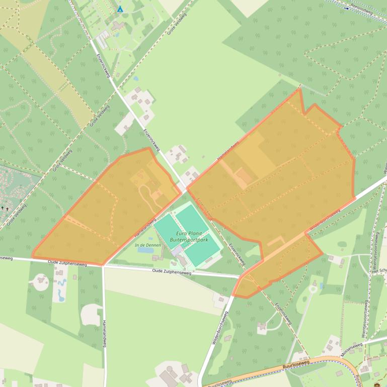 Kaart van postcodegebied 7251JZ.