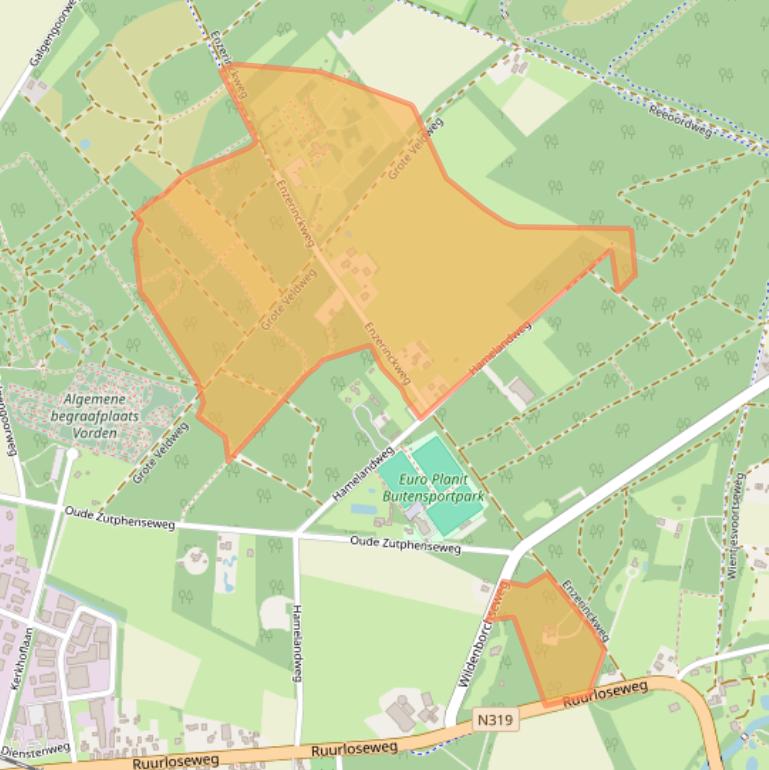 Kaart van postcodegebied 7251KA.