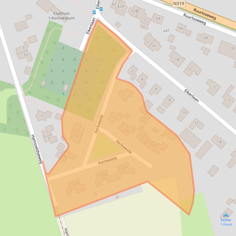 Kaart van postcodegebied 7251LN.