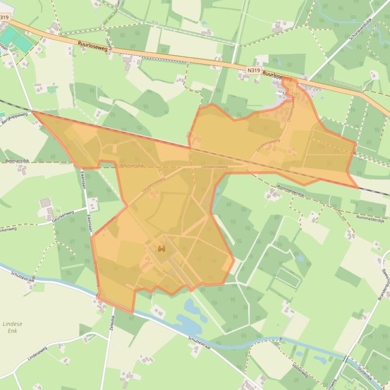 Kaart van postcodegebied 7251ML.