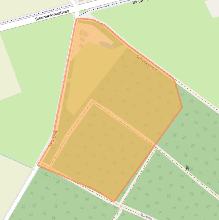 Kaart van postcodegebied 7251MV.