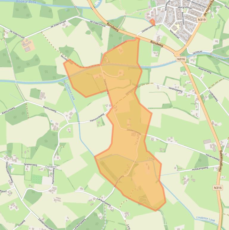 Kaart van postcodegebied 7251PN.