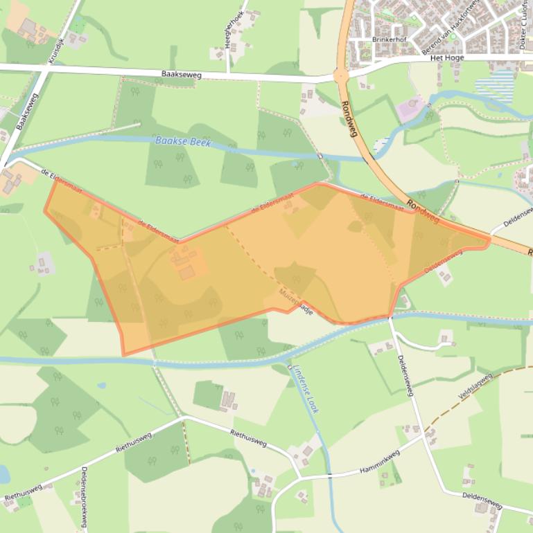 Kaart van postcodegebied 7251RJ.