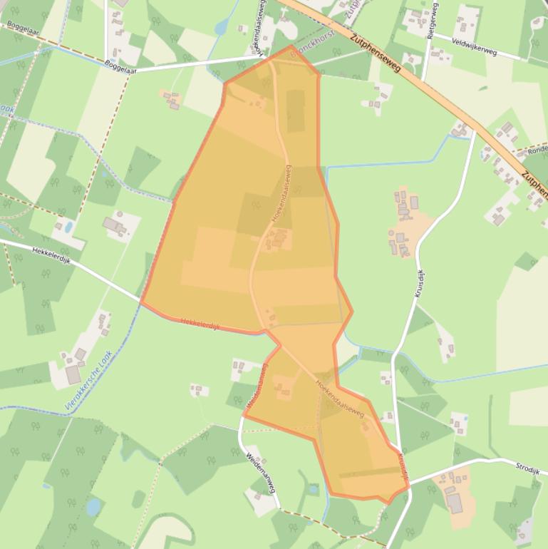 Kaart van postcodegebied 7251RM.