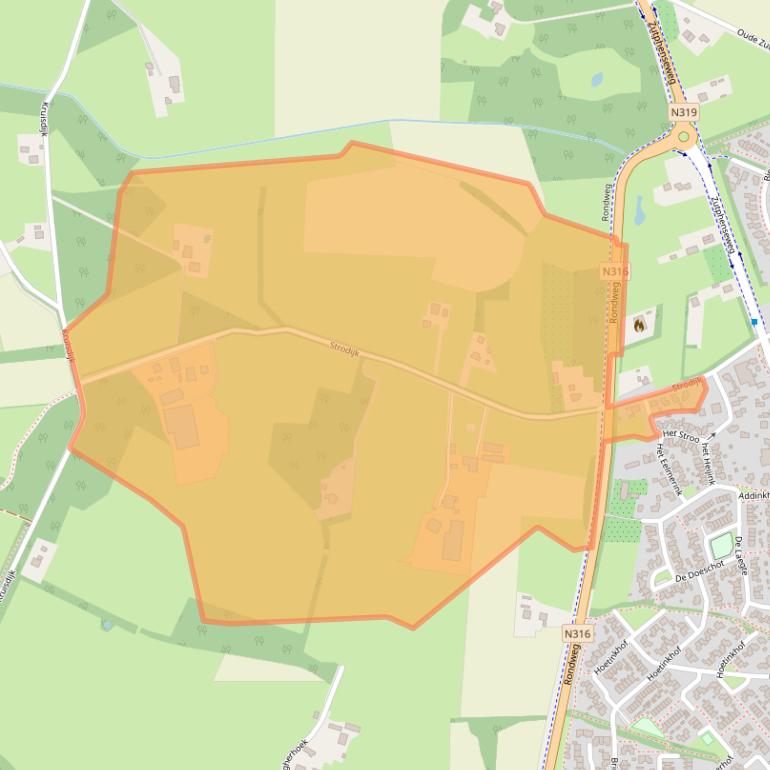 Kaart van postcodegebied 7251RS.
