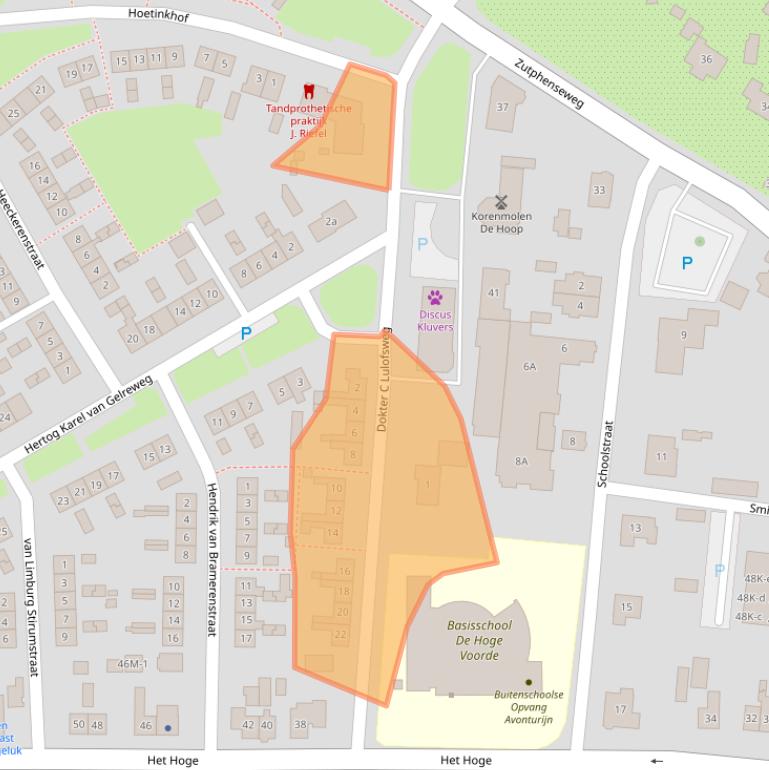 Kaart van postcodegebied 7251XP.