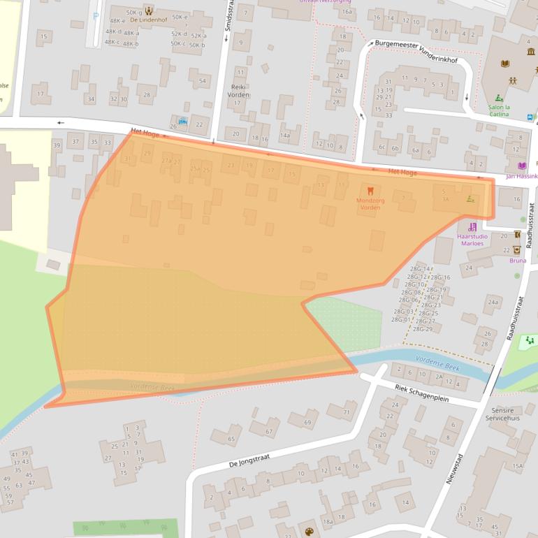 Kaart van postcodegebied 7251XT.