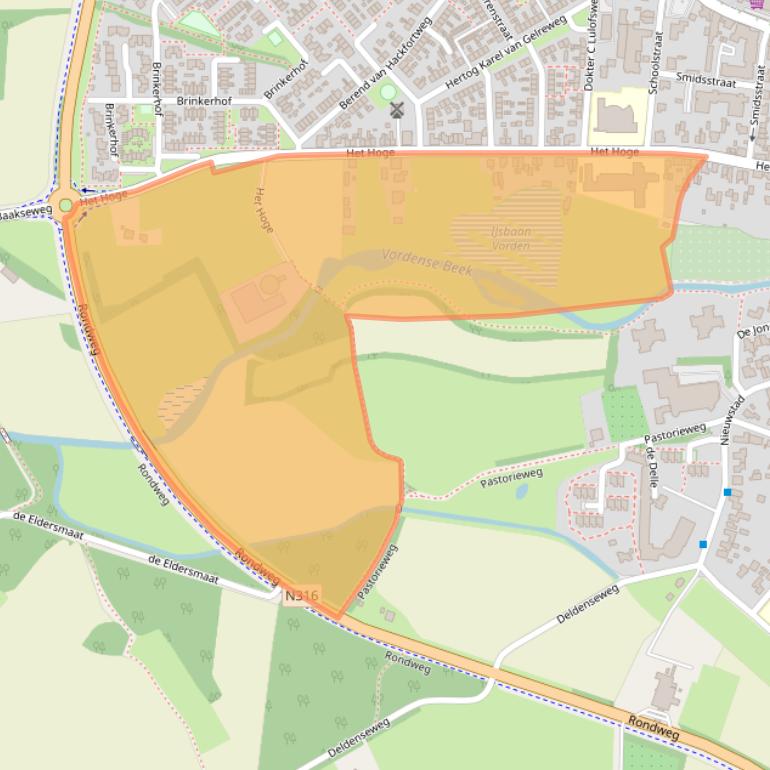 Kaart van postcodegebied 7251XV.
