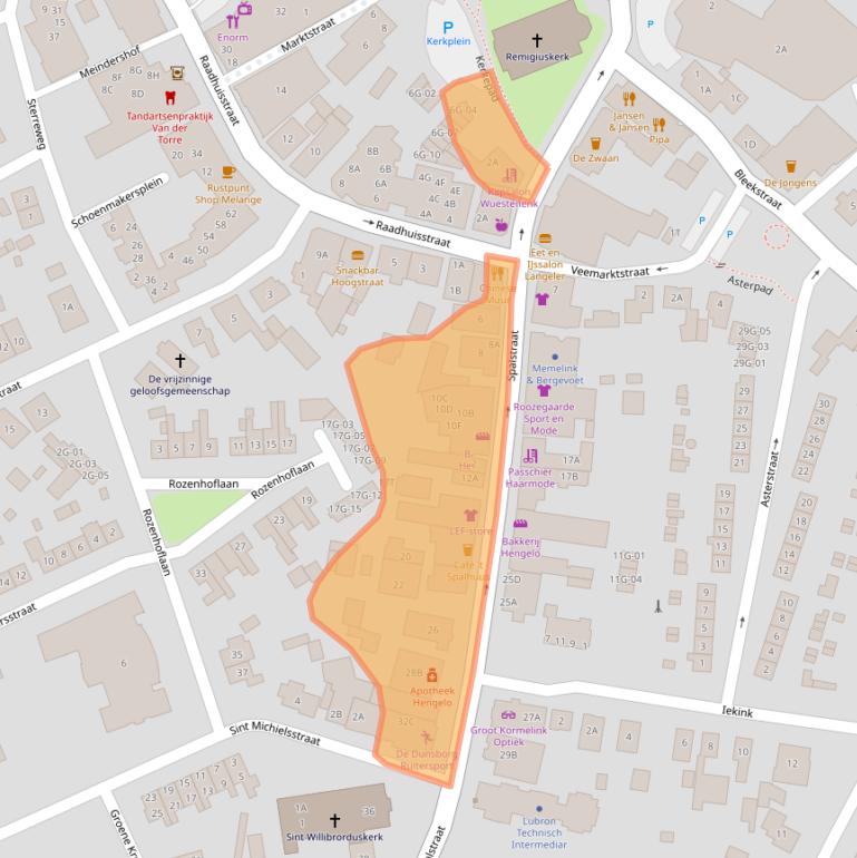 Kaart van postcodegebied 7255AC.