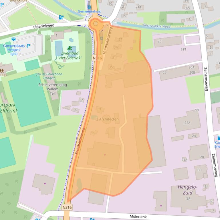 Kaart van postcodegebied 7255AG.