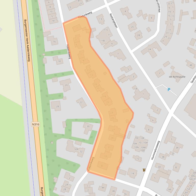 Kaart van postcodegebied 7255AJ.