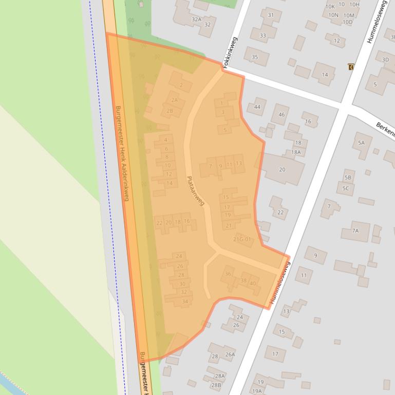 Kaart van postcodegebied 7255AZ.