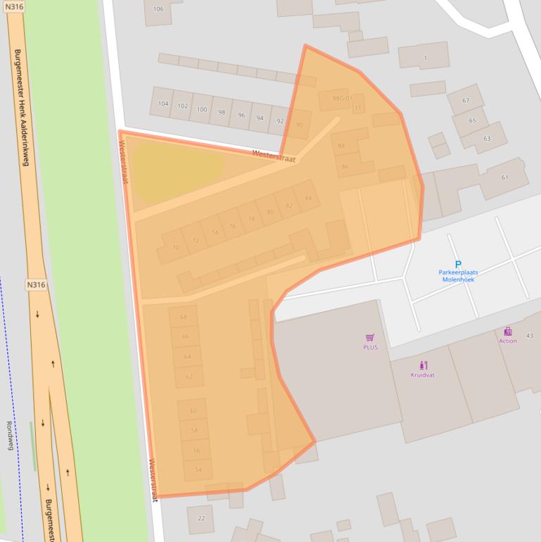 Kaart van postcodegebied 7255BR.