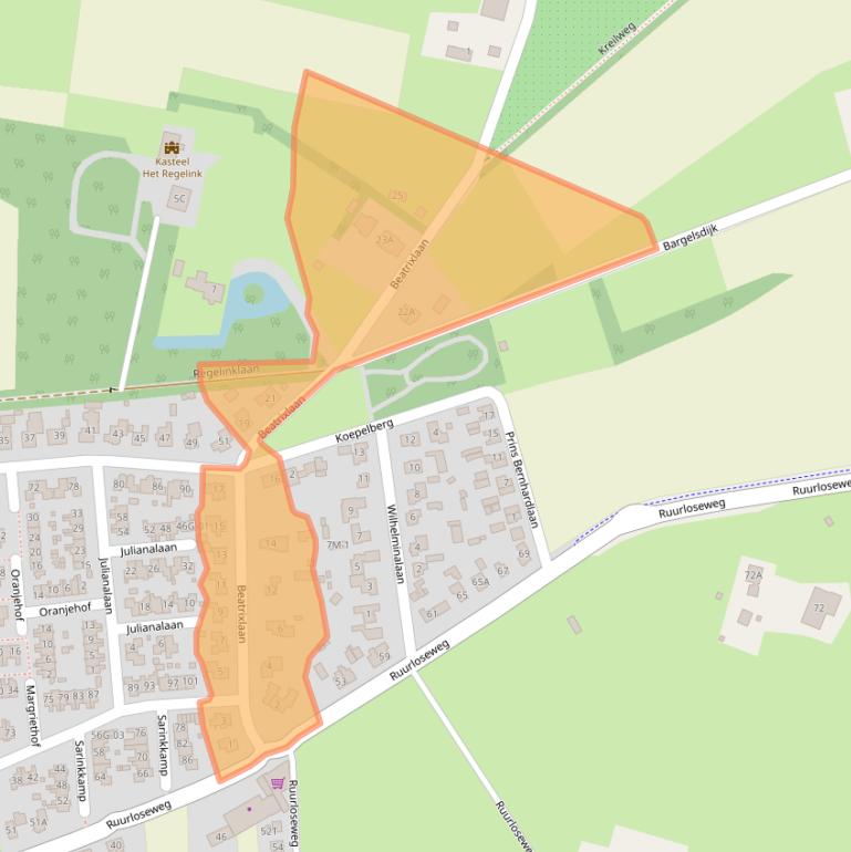 Kaart van postcodegebied 7255DB.