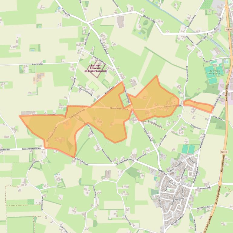 Kaart van postcodegebied 7255KC.