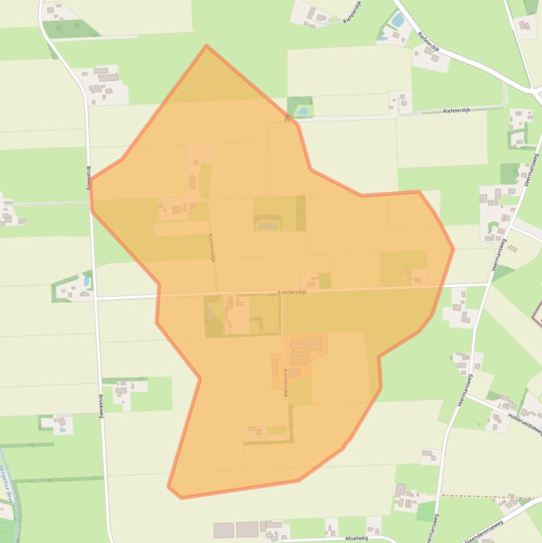 Kaart van postcodegebied 7255KM.