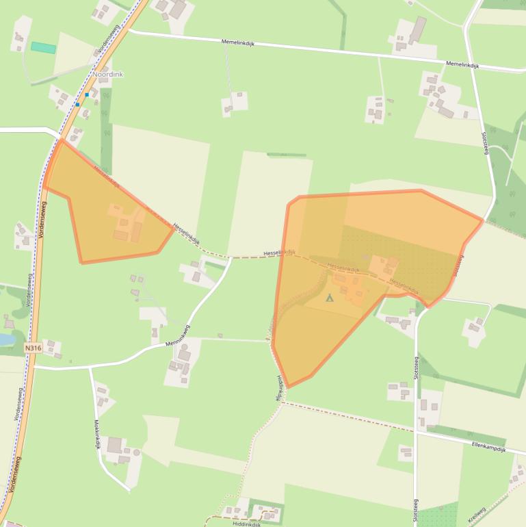 Kaart van postcodegebied 7255LK.