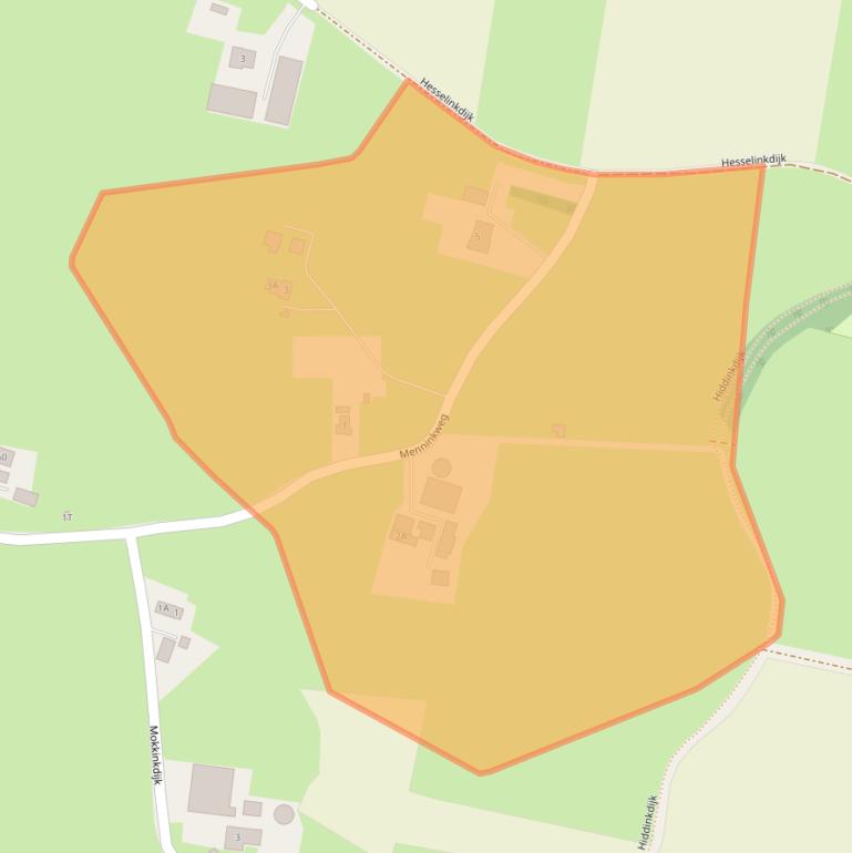 Kaart van postcodegebied 7255LL.