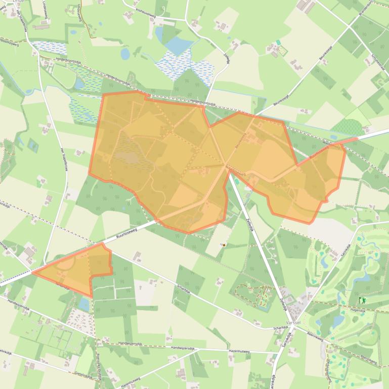 Kaart van postcodegebied 7255MB.