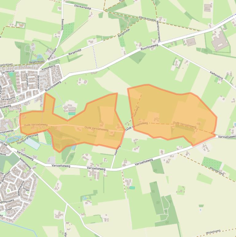 Kaart van postcodegebied 7255MC.