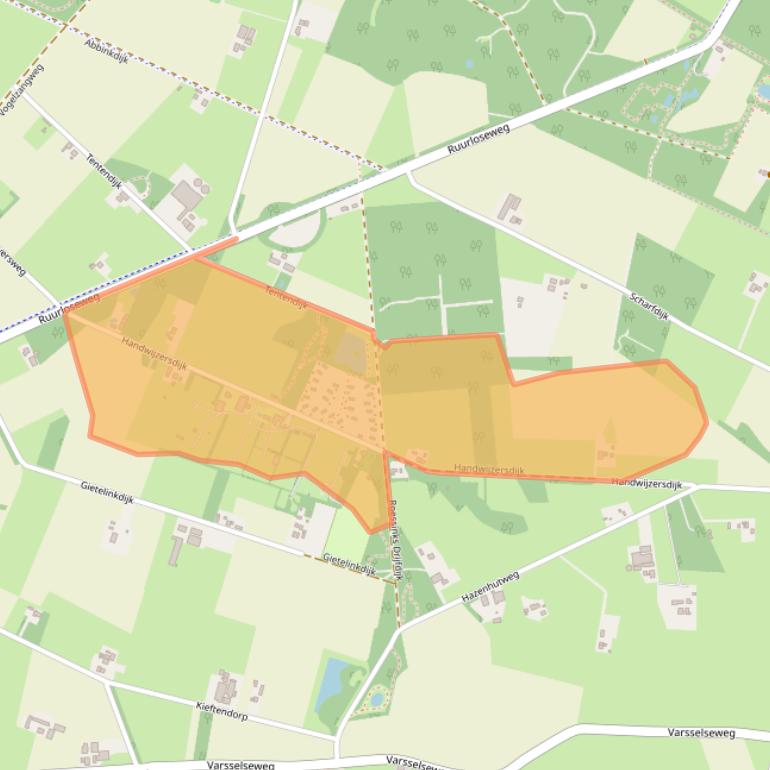 Kaart van postcodegebied 7255MJ.