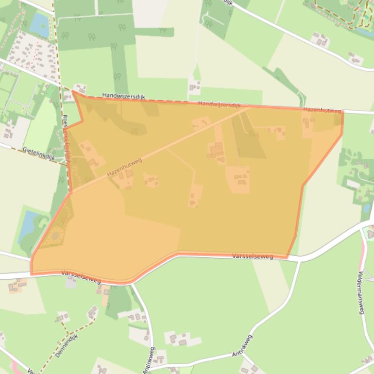 Kaart van postcodegebied 7255MN.