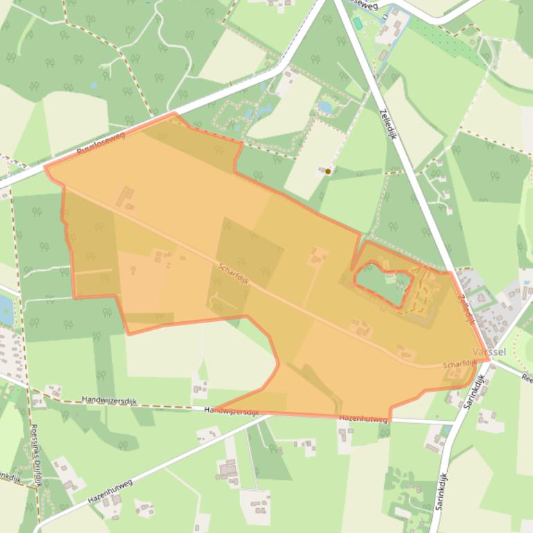 Kaart van postcodegebied 7255MP.