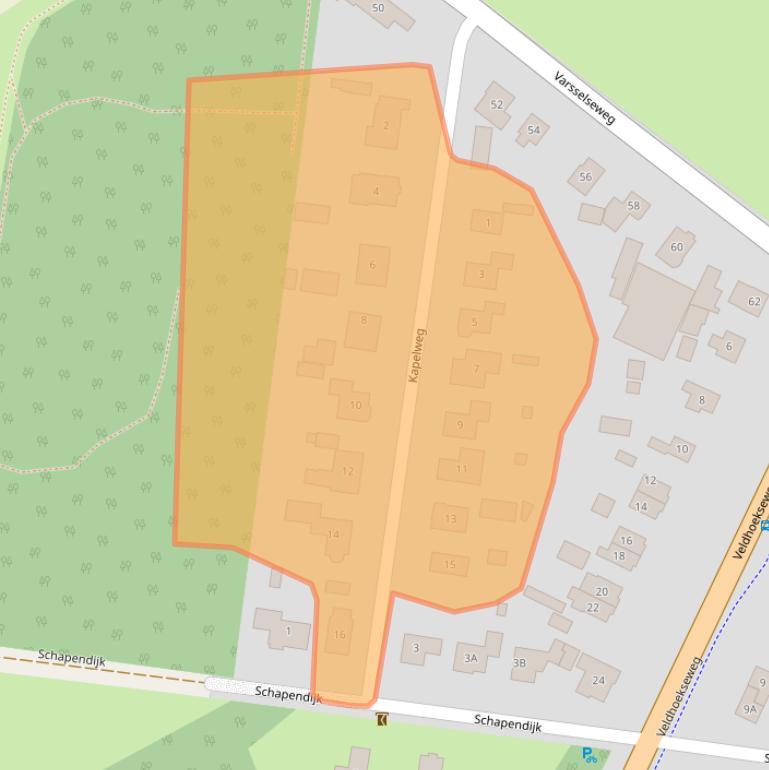 Kaart van postcodegebied 7255NJ.