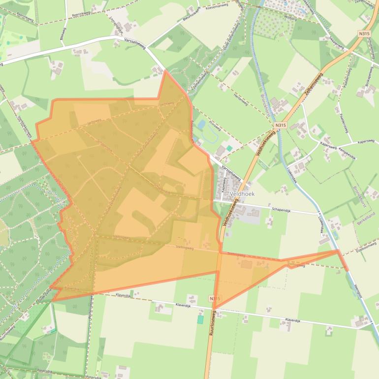 Kaart van postcodegebied 7255NM.