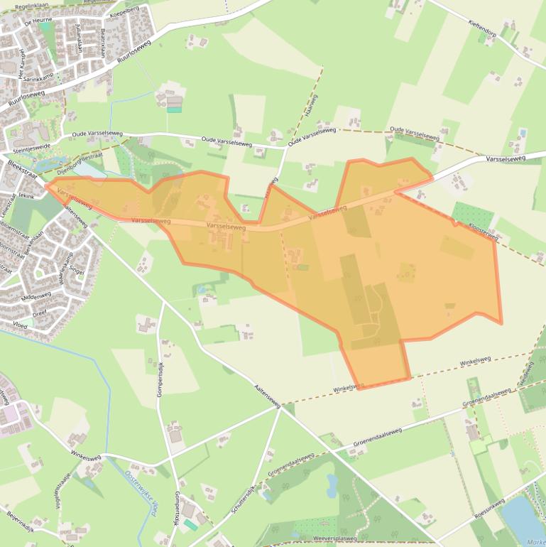 Kaart van postcodegebied 7255NN.