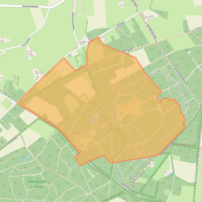Kaart van postcodegebied 7255NS.