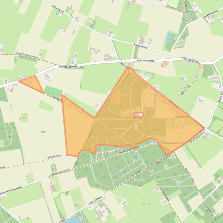 Kaart van postcodegebied 7255NZ.