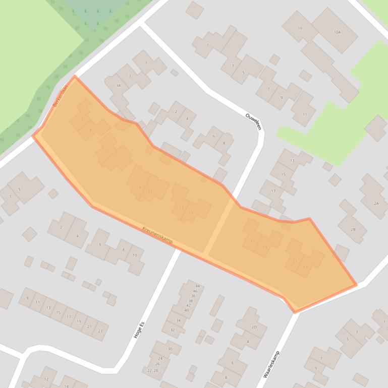Kaart van postcodegebied 7255WC.