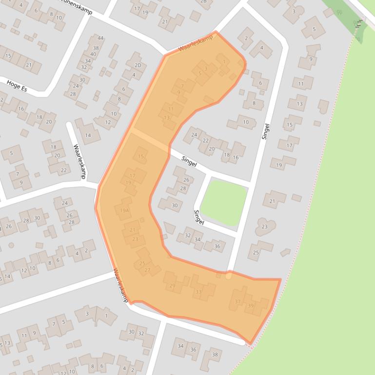 Kaart van postcodegebied 7255WE.