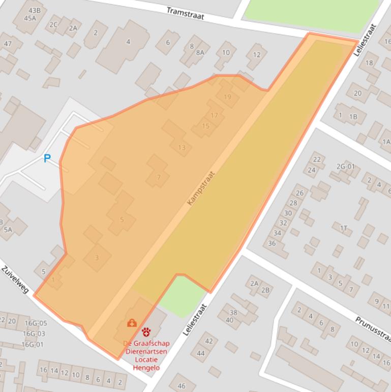 Kaart van postcodegebied 7255XC.