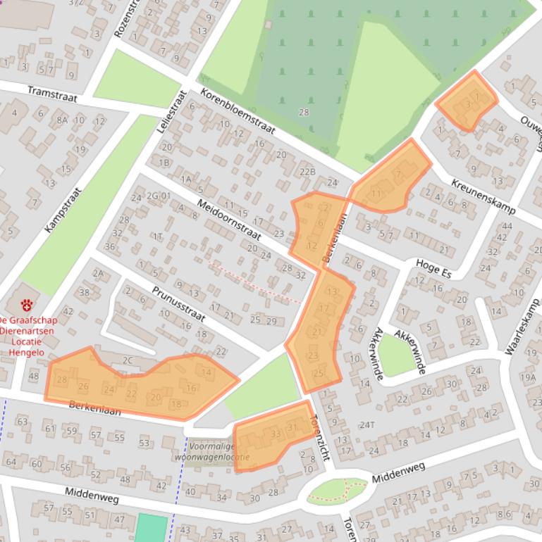 Kaart van postcodegebied 7255XD.