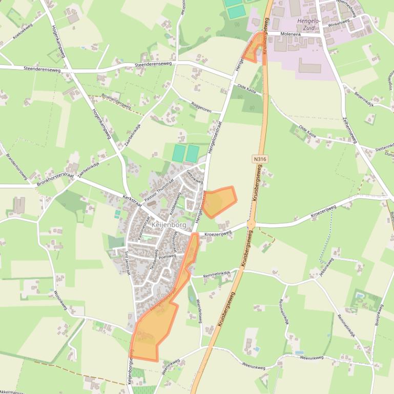 Kaart van postcodegebied 7256AC.