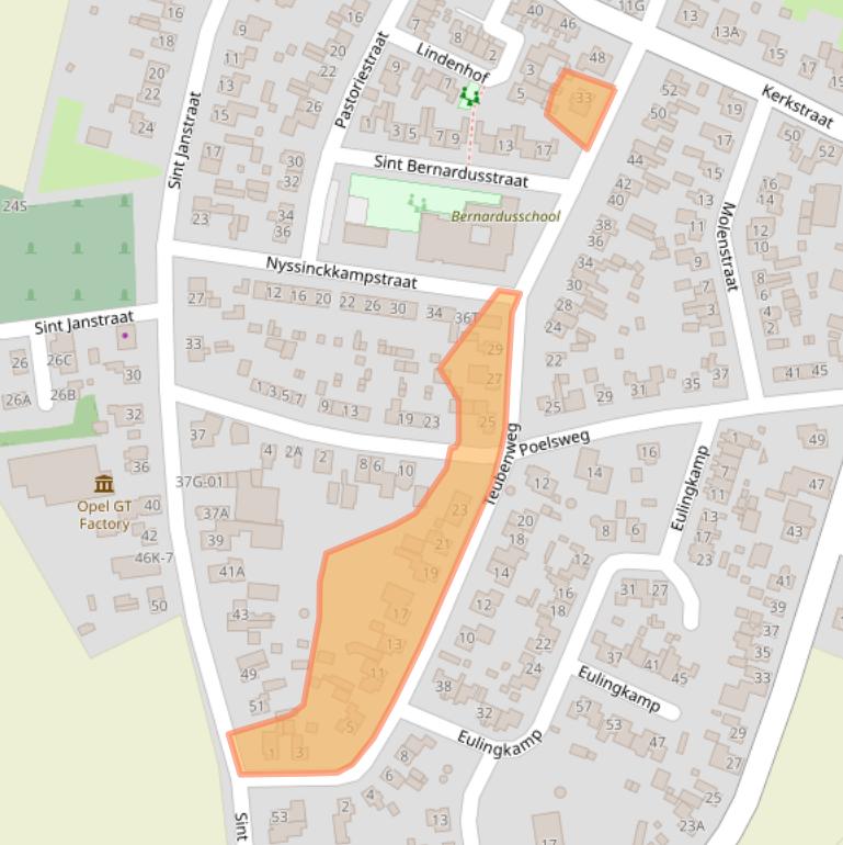 Kaart van postcodegebied 7256AH.