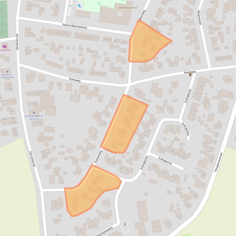Kaart van postcodegebied 7256AJ.