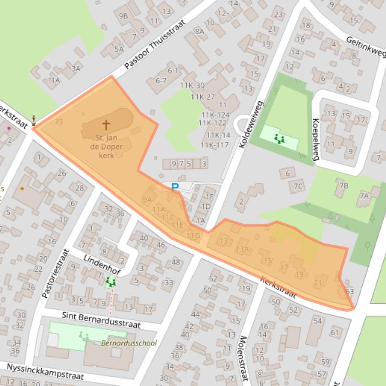 Kaart van postcodegebied 7256AR.