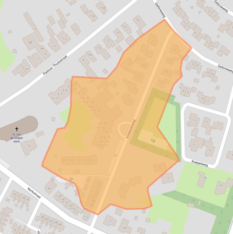 Kaart van postcodegebied 7256AV.