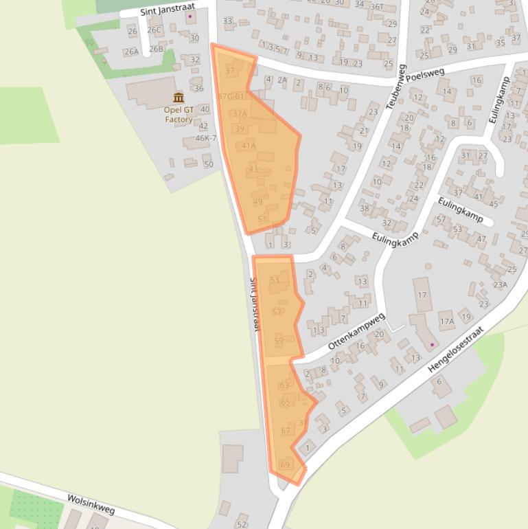 Kaart van postcodegebied 7256BB.