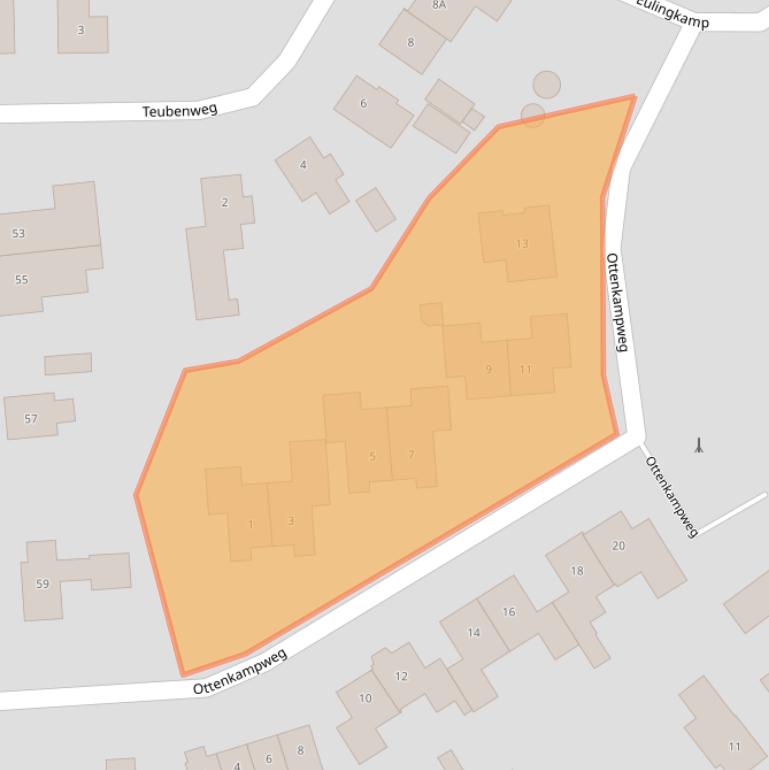 Kaart van postcodegebied 7256BE.