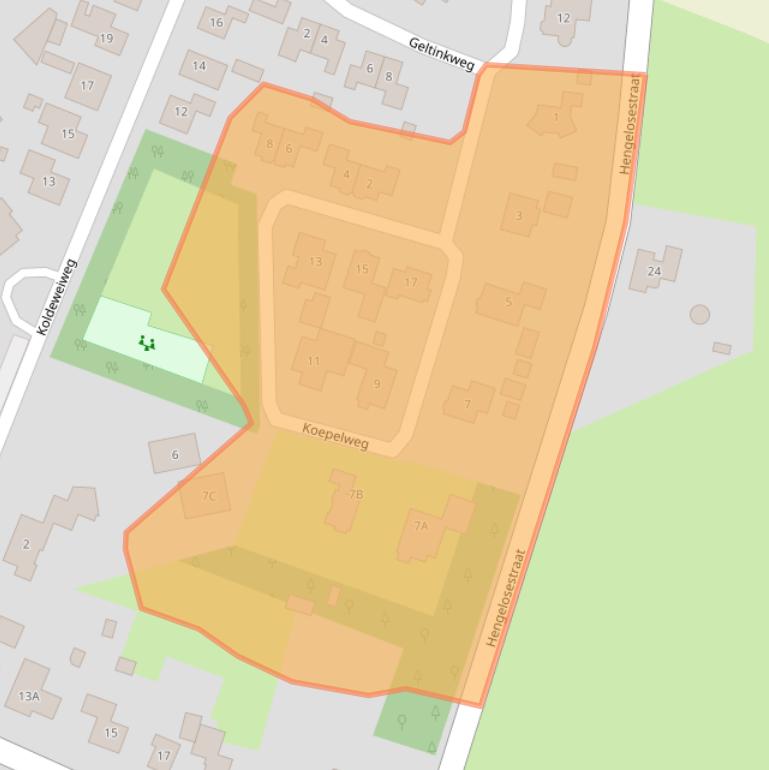 Kaart van postcodegebied 7256BR.
