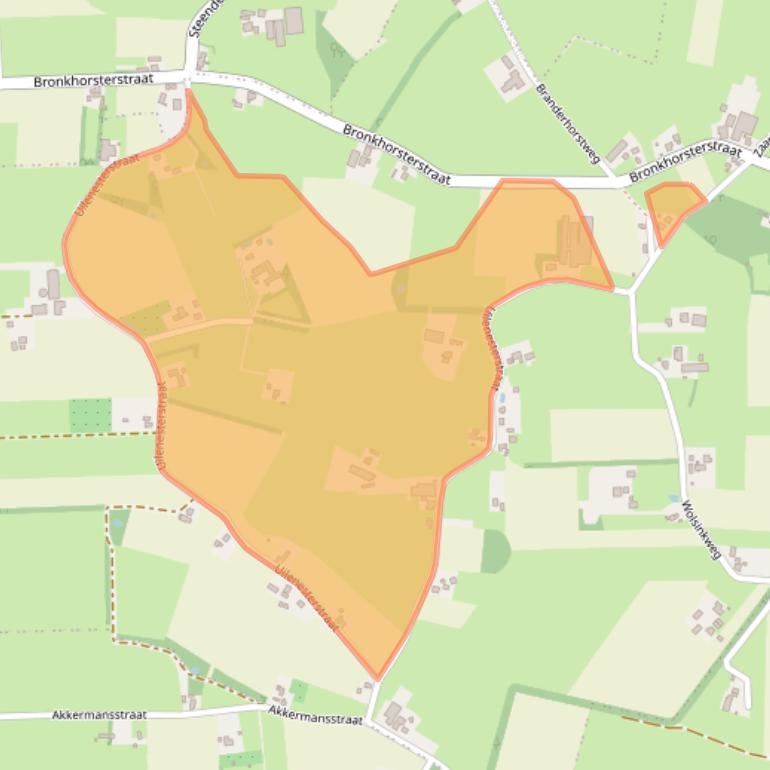 Kaart van postcodegebied 7256KD.