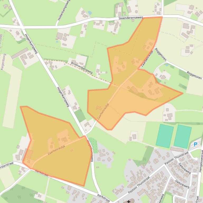 Kaart van postcodegebied 7256KL.