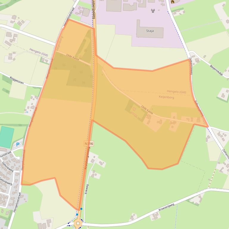 Kaart van postcodegebied 7256KN.