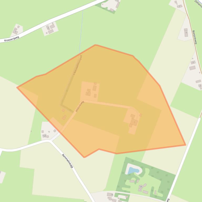 Kaart van postcodegebied 7256KV.